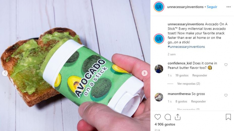 Abacate roll-on. E se pudesse barrar o abacate na sua comida?