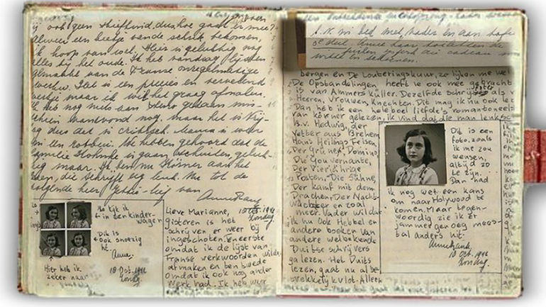 Anne escreveu o diário desde 12 de junho de 1942, a 1 de agosto de 1944
