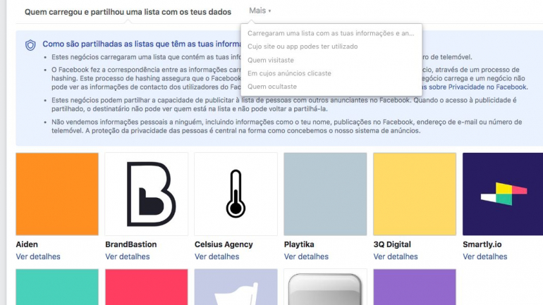 O Facebook vai mudar. Vai poder escolher que anúncios quer ver e quem forneceu os seus dados às marcas