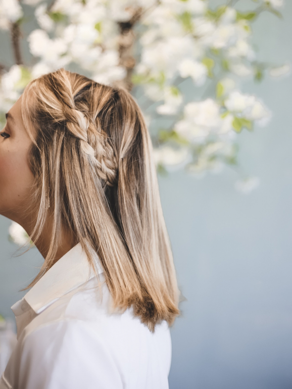 Sugestão de penteado: um semi apanhado com tranças