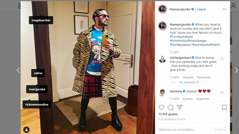Marc Jacobs é considerado o melhor influenciador do Instagram em 2019. Explicamos porquê