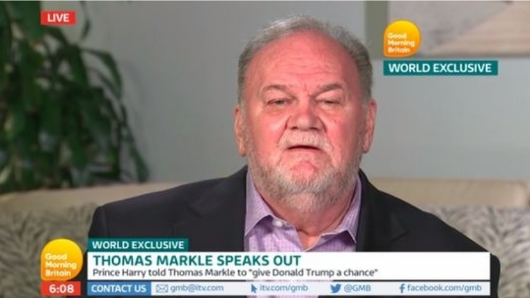 Thomas Markle em entrevista ao programa Good Morning Britain 