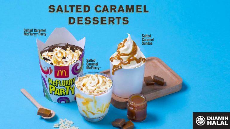São estas as três versões de gelado disponíveis durante o mês de outubro, todas elas com caramelo salgado