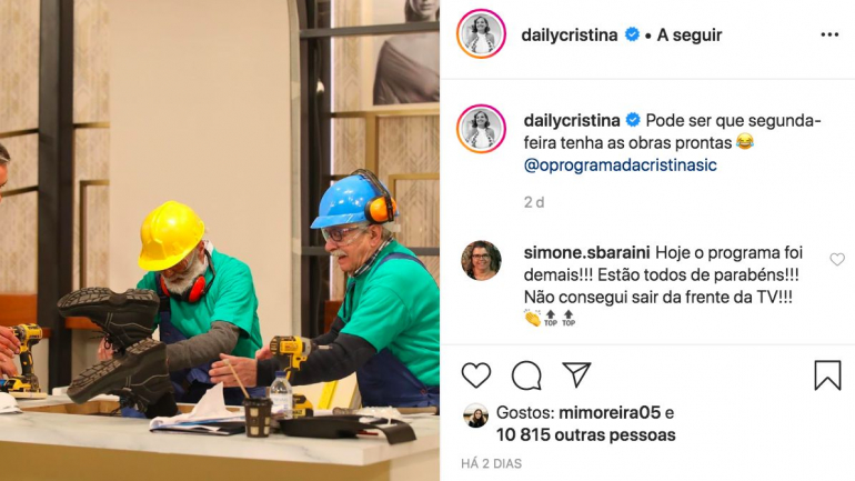 Cenário de 'O Programa da Cristina' vai estar diferente esta segunda-feira