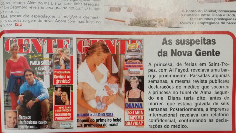 A gravidez de Diana foi notícia em várias revistas