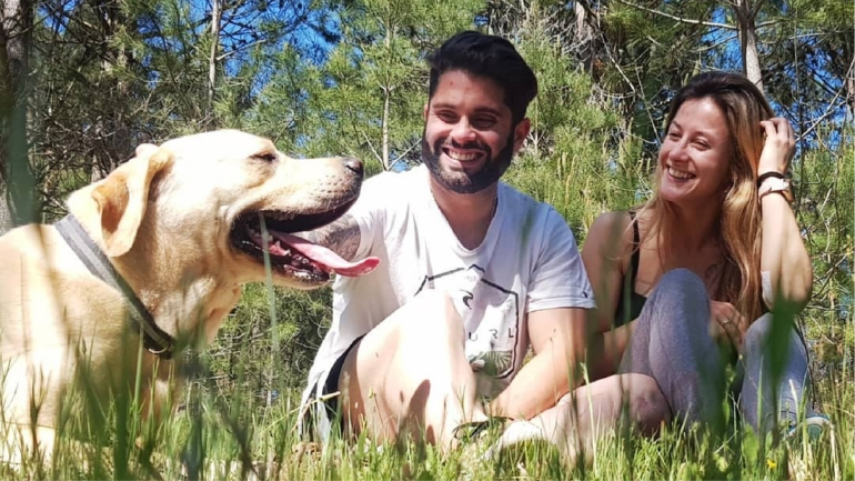 Eliana com o novo namorado, Hélio Jardim 