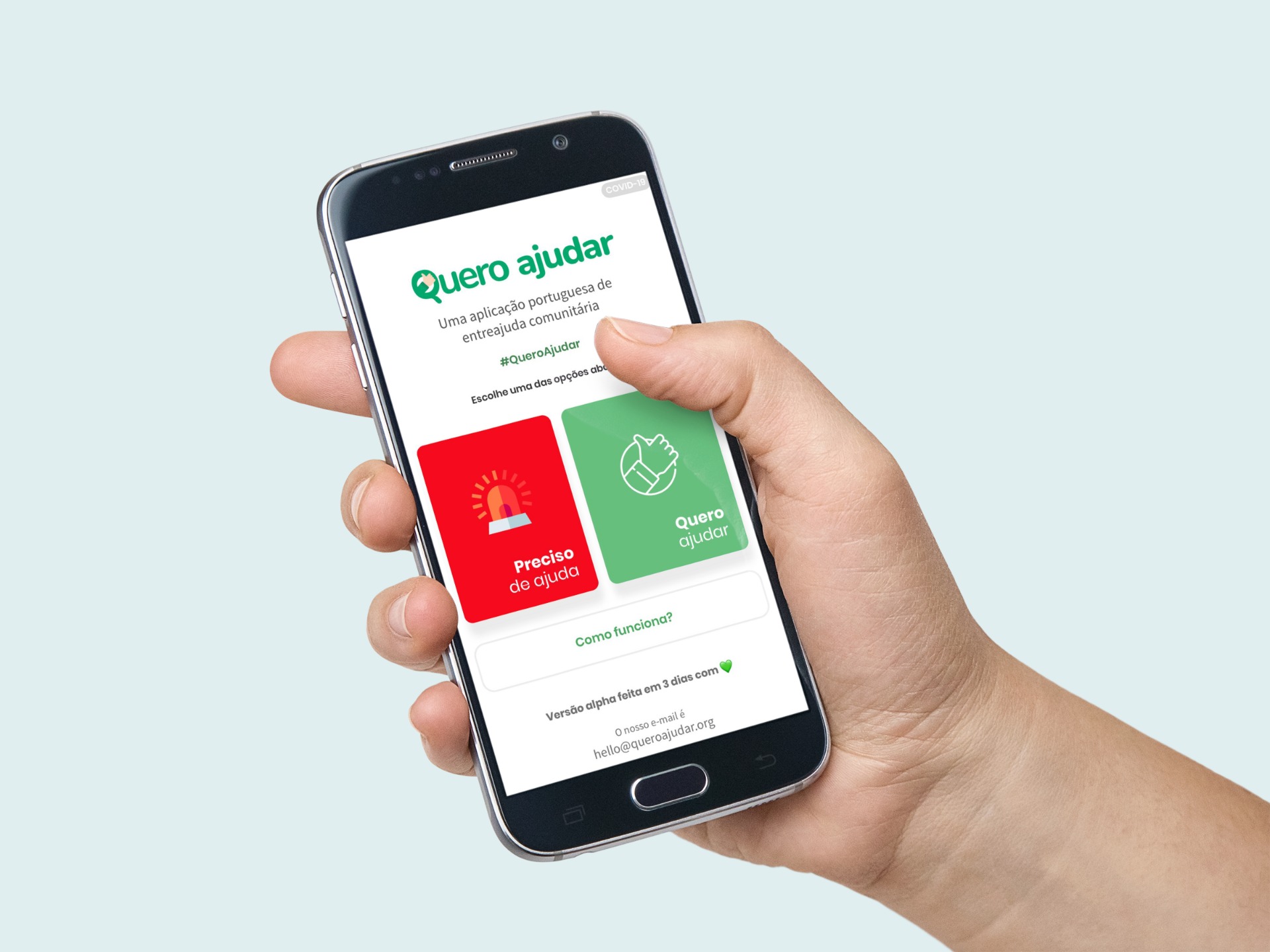 COVID-19. “Quero Ajudar” é a app para quem precisa e quer dar apoio