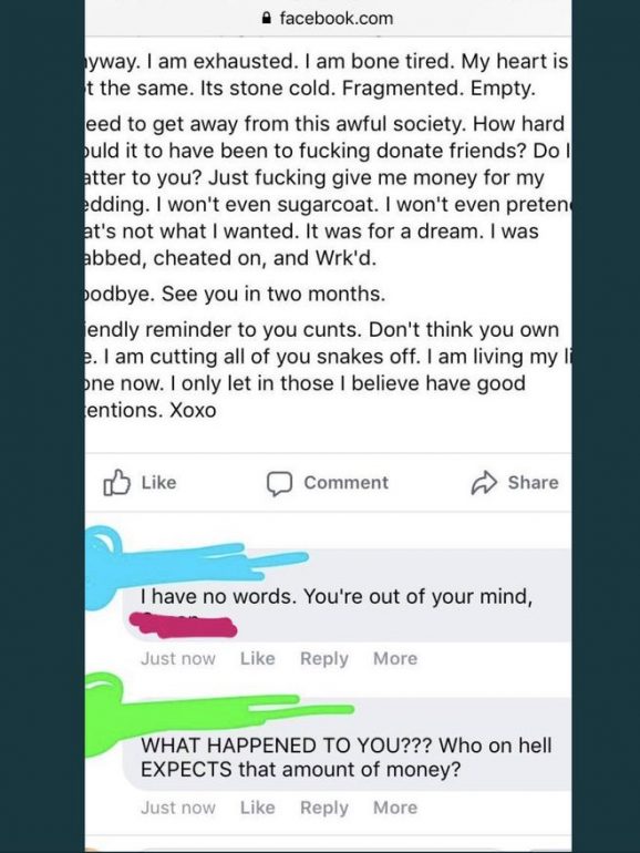 A história viral da noiva que pediu 1500€ a cada convidado para o casamento