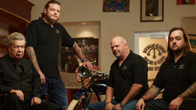 Richard Harrison, Corey Harrison, Rick Harrison e Austin Russel são os protagonistas do programa 'O Preço da História'