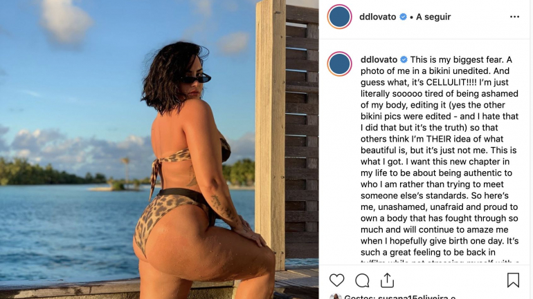 Foto partilhada por Demi Lovato na sua página de Instagram
