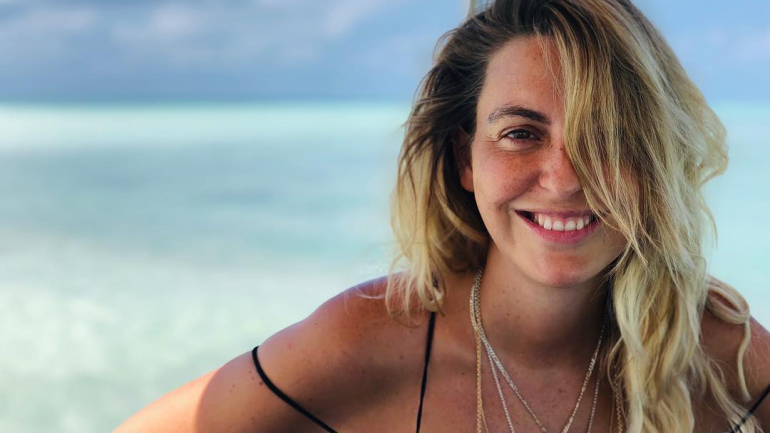 A atriz esteve nas Maldivas poucas semanas antes de Oliver nascer 