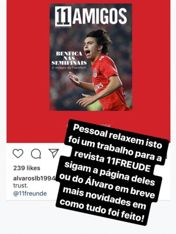 A Instagram Story publicada por Marcelo na sua página pessoal 