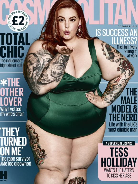 Tess Holliday na capa da 'Cosmopolitan'