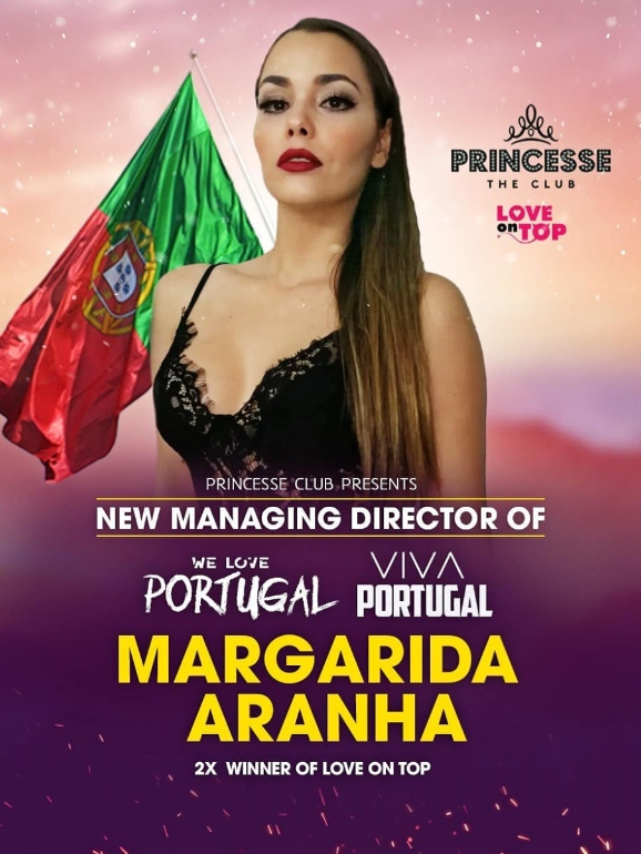 O cartaz que dá conta das novas funções de Margarida Aranha na discoteca do namorado 