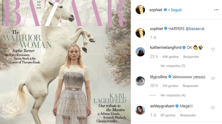 Sophie Turner explica porque é que Kit Harington ganha mais do que ela em 'A Guerra dos Tronos'