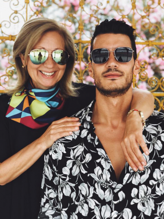 Rúben com a mãe 