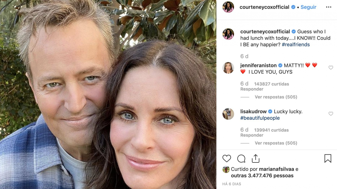 Foto partilhada no Instagram de Courteney Cox