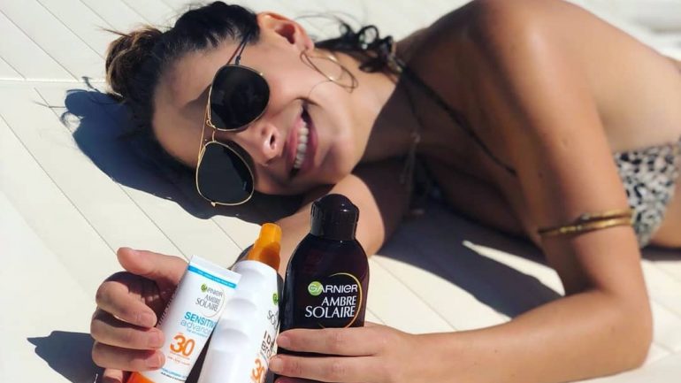 Mariana Monteiro escolhe a gama Garnier Ambre Solaire para se proteger do sol