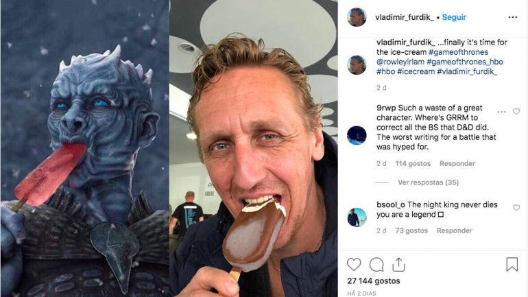 É assim o Instagram do ator que faz de Night King