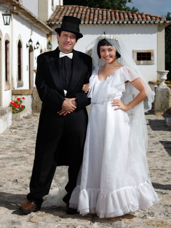 José Raposo e Sara Barradas numa recriação das personagens do filme 'A Canção de Lisboa'.