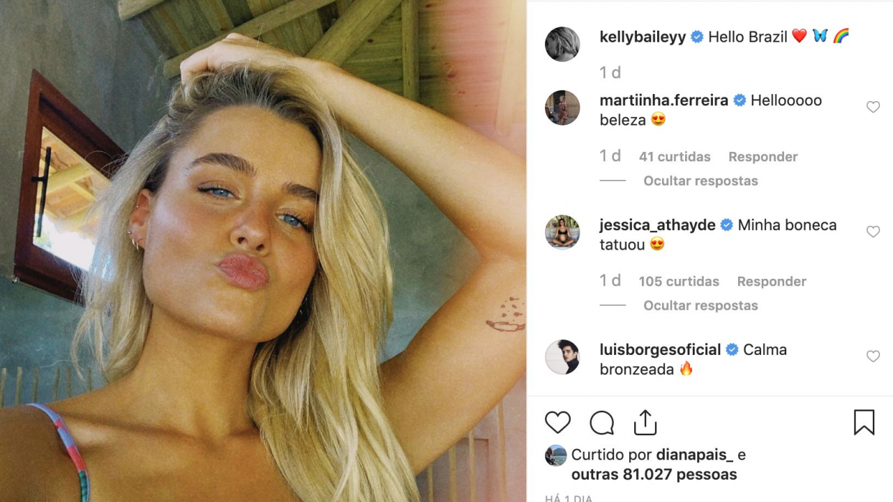 Fotografia partilhada na conta de Kelly Baily no Brasil