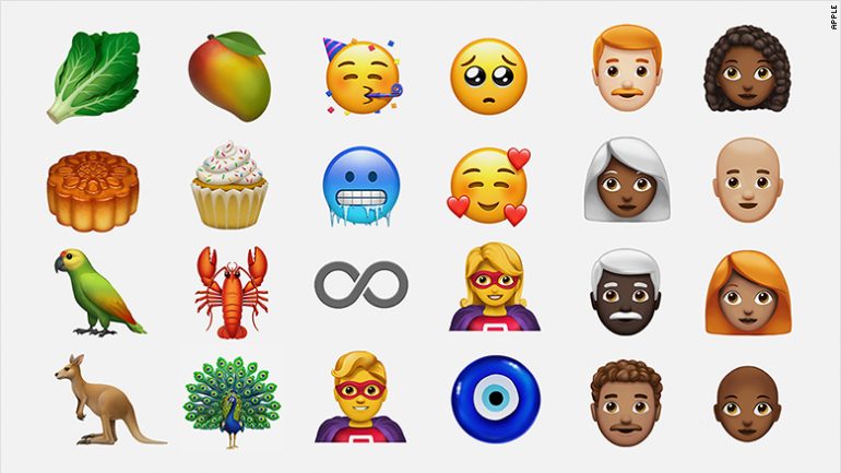 Estes são alguns dos novos emojis da Apple