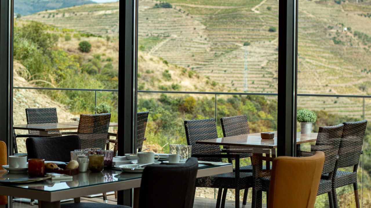 O Vila Galé Douro Vineyards faz uso de toda a paisagem circundante para oferecer uma experiência memorável